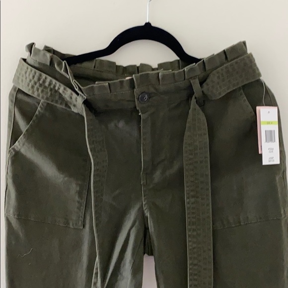 Olive High Waisted Pants - Picture 2 of 5